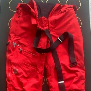 Red Spyder Ski pants with suspenders